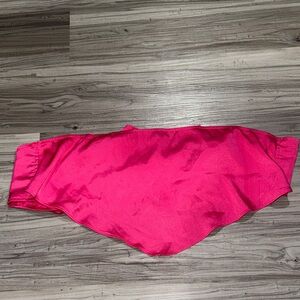 Lelis Vibrant Pink Satin Tie Back Top